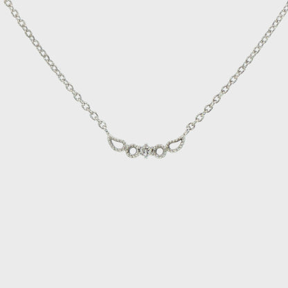ダイヤモンド オープンワークモチーフ ネックレス／シルバー925