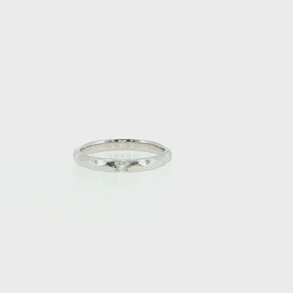 テクスチャー ダイヤモンドリング 0.03ct・2.5mm／シルバー925